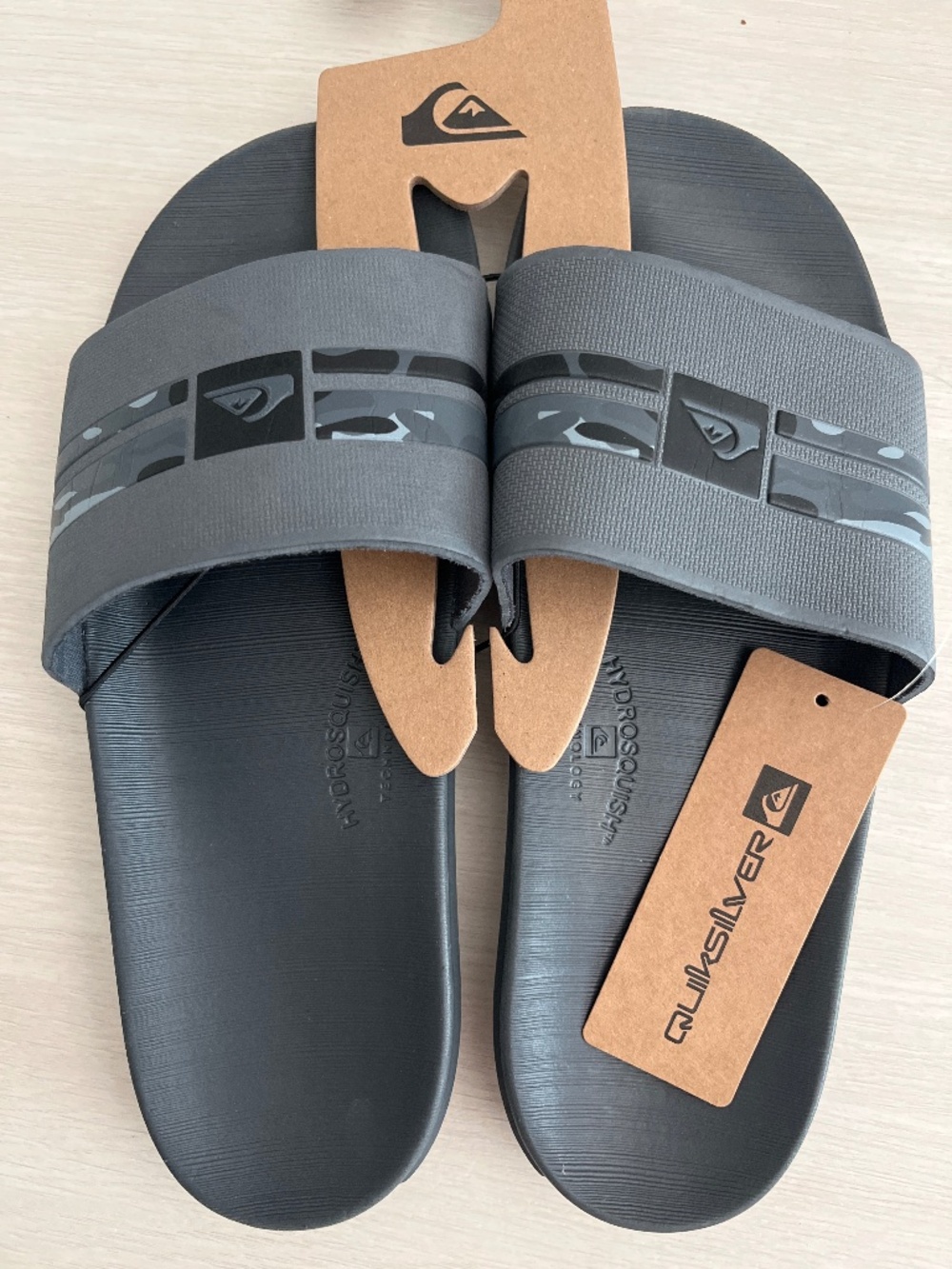 Mens Quicksilver Slides Size 10 HYDROSQUISH SLIDES